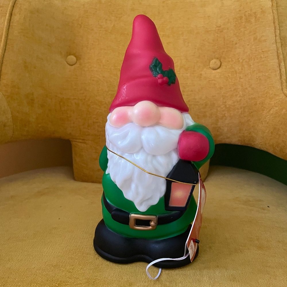 11” Gnome Light up Blow Mold, New